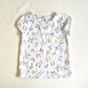 joe fresh butterfly print short sleeve top 18-24 months baby girl